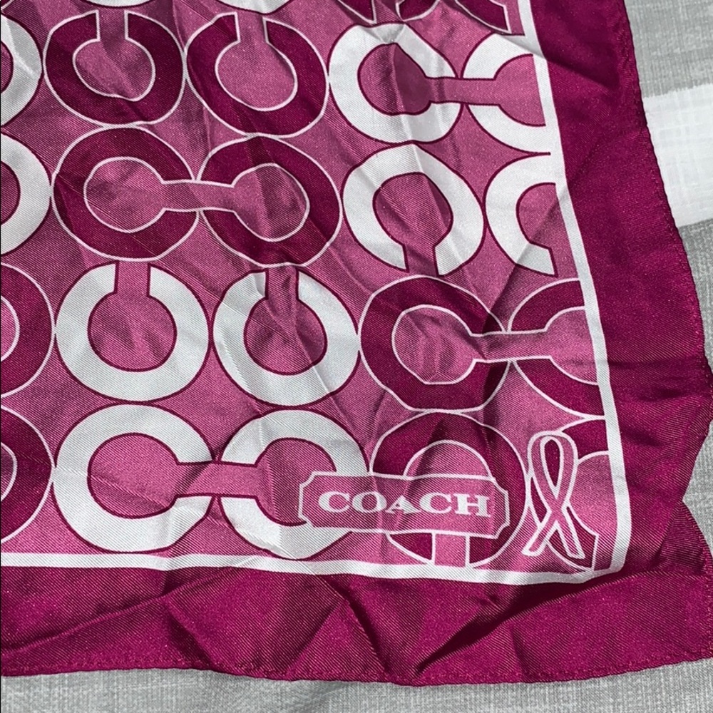 Coach Breast Cancer Square Scarf